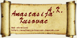 Anastasija Kusovac vizit kartica